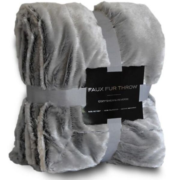 Faux Fur Throw Blanket Thumbnail
